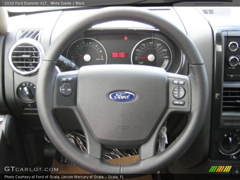 White Suede / Black 2010 Ford Explorer XLT