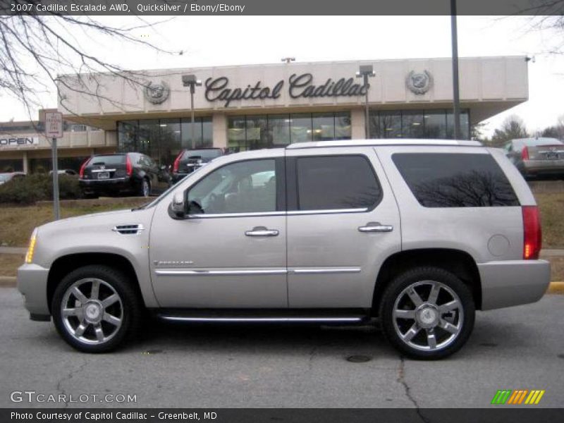 Quicksilver / Ebony/Ebony 2007 Cadillac Escalade AWD