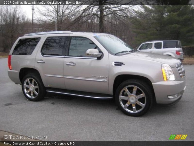 Quicksilver / Ebony/Ebony 2007 Cadillac Escalade AWD