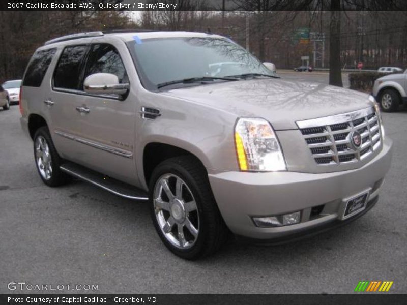 Quicksilver / Ebony/Ebony 2007 Cadillac Escalade AWD