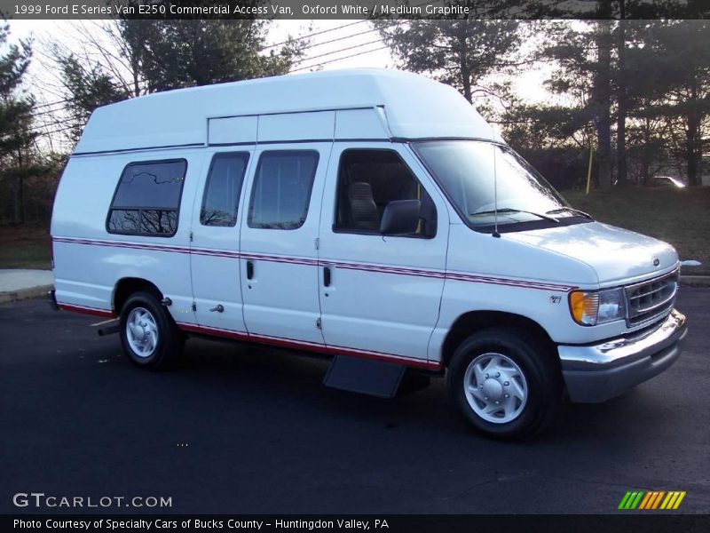 Oxford White / Medium Graphite 1999 Ford E Series Van E250 Commercial Access Van