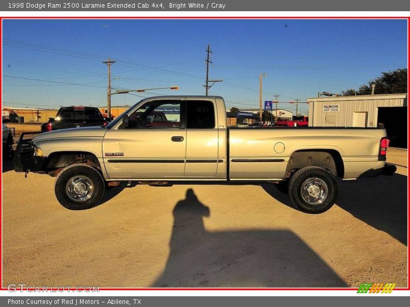 Bright White / Gray 1998 Dodge Ram 2500 Laramie Extended Cab 4x4