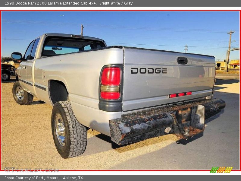 Bright White / Gray 1998 Dodge Ram 2500 Laramie Extended Cab 4x4