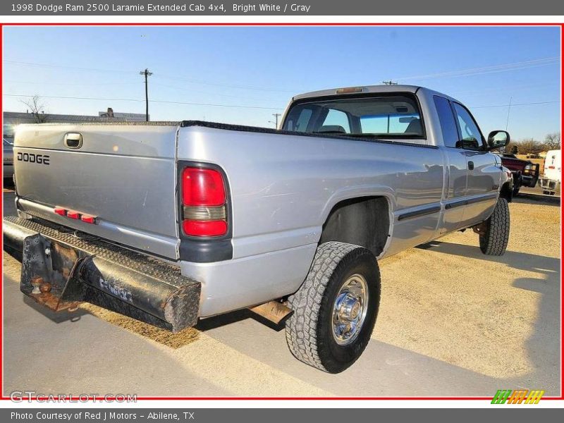 Bright White / Gray 1998 Dodge Ram 2500 Laramie Extended Cab 4x4