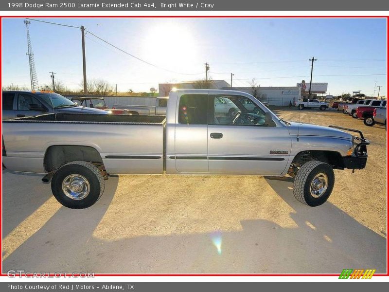 Bright White / Gray 1998 Dodge Ram 2500 Laramie Extended Cab 4x4