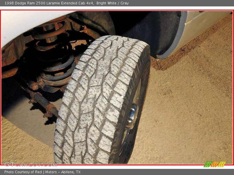 Bright White / Gray 1998 Dodge Ram 2500 Laramie Extended Cab 4x4