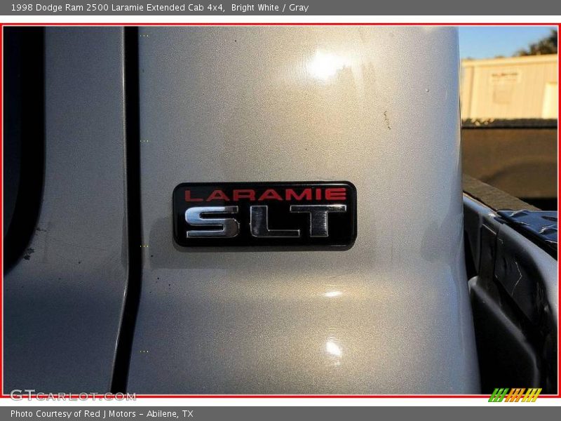 Bright White / Gray 1998 Dodge Ram 2500 Laramie Extended Cab 4x4