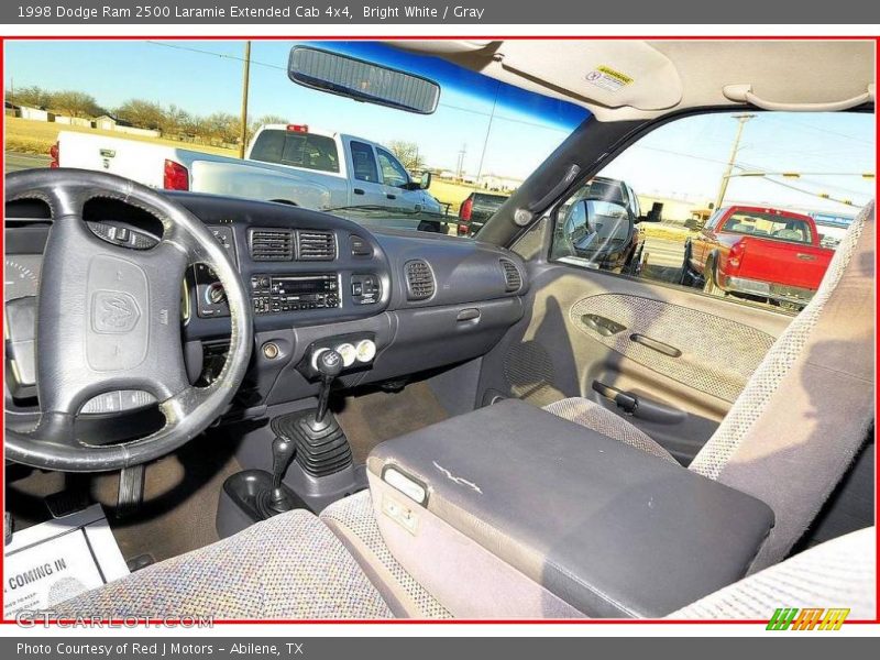 Bright White / Gray 1998 Dodge Ram 2500 Laramie Extended Cab 4x4