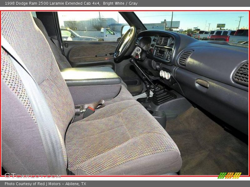 Bright White / Gray 1998 Dodge Ram 2500 Laramie Extended Cab 4x4