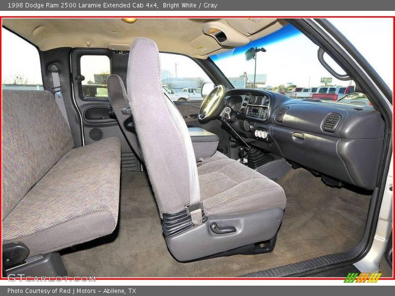 Bright White / Gray 1998 Dodge Ram 2500 Laramie Extended Cab 4x4