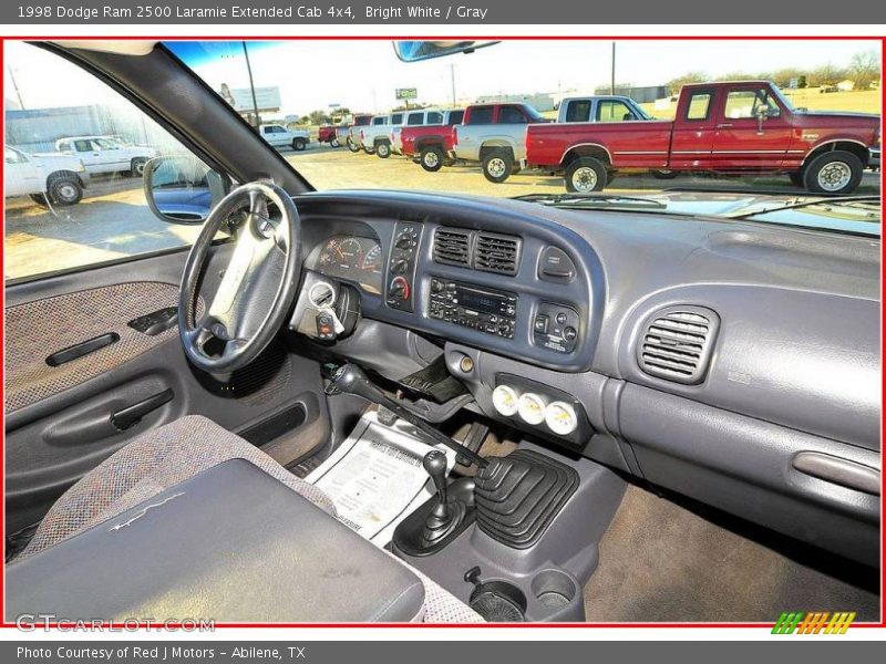 Bright White / Gray 1998 Dodge Ram 2500 Laramie Extended Cab 4x4