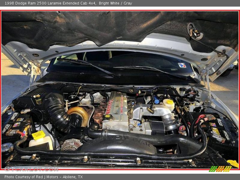 Bright White / Gray 1998 Dodge Ram 2500 Laramie Extended Cab 4x4
