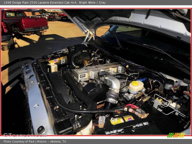 Bright White / Gray 1998 Dodge Ram 2500 Laramie Extended Cab 4x4