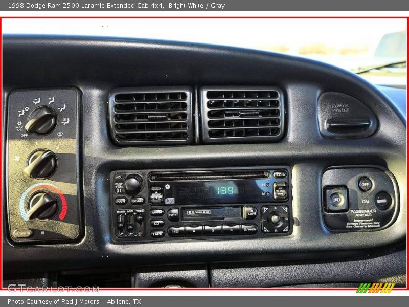 Bright White / Gray 1998 Dodge Ram 2500 Laramie Extended Cab 4x4