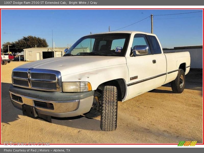 Bright White / Gray 1997 Dodge Ram 2500 ST Extended Cab