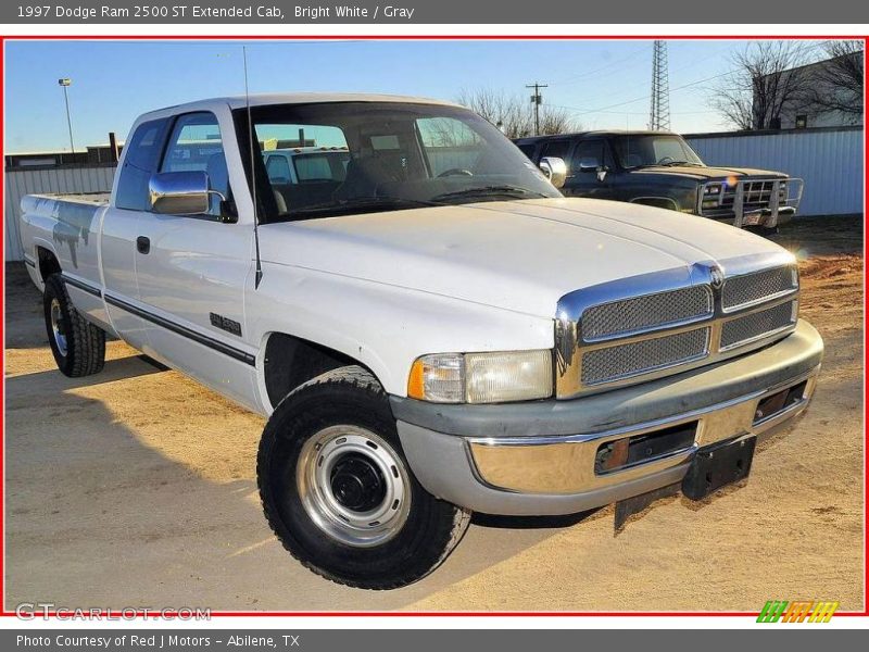 Bright White / Gray 1997 Dodge Ram 2500 ST Extended Cab