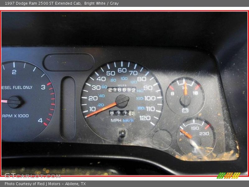 Bright White / Gray 1997 Dodge Ram 2500 ST Extended Cab