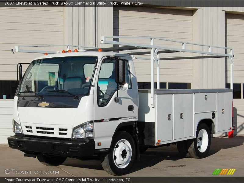 White / Gray 2007 Chevrolet W Series Truck W4500 Commercial Utility Truck