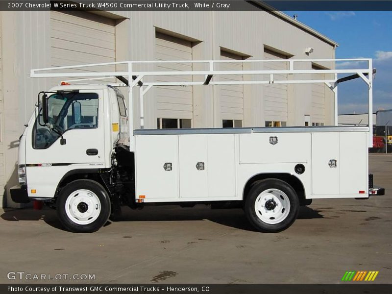 White / Gray 2007 Chevrolet W Series Truck W4500 Commercial Utility Truck