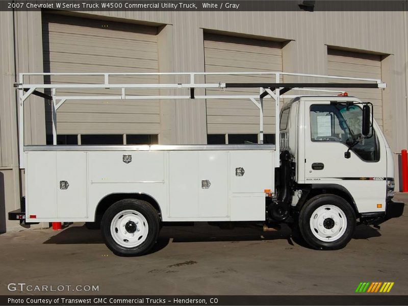 White / Gray 2007 Chevrolet W Series Truck W4500 Commercial Utility Truck