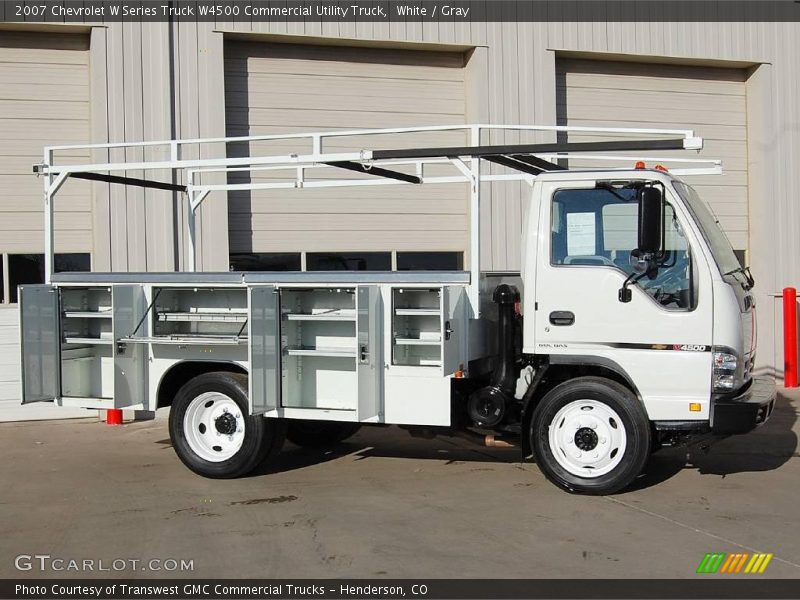 White / Gray 2007 Chevrolet W Series Truck W4500 Commercial Utility Truck