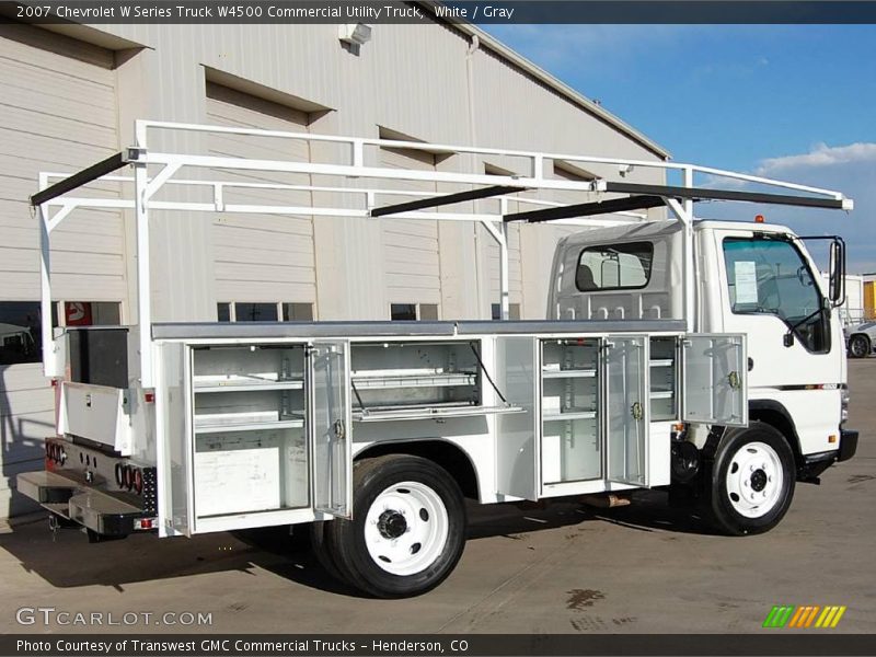 White / Gray 2007 Chevrolet W Series Truck W4500 Commercial Utility Truck