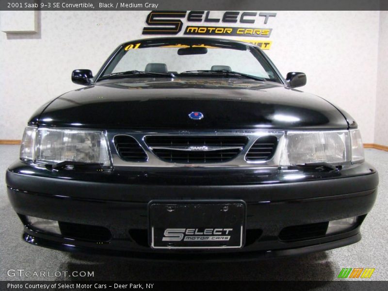 Black / Medium Gray 2001 Saab 9-3 SE Convertible