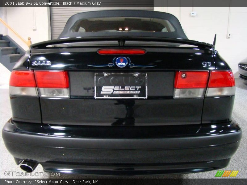 Black / Medium Gray 2001 Saab 9-3 SE Convertible