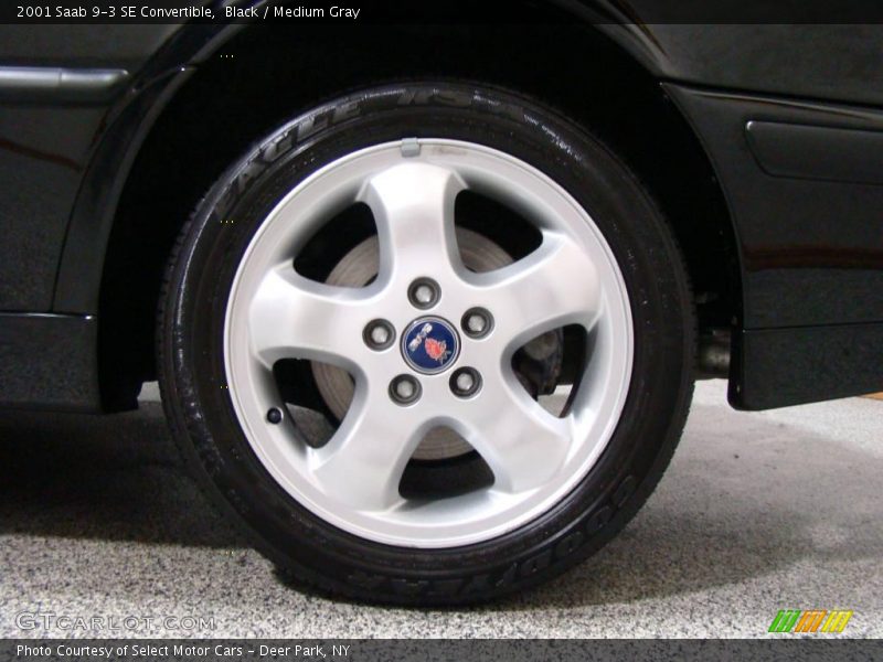 Black / Medium Gray 2001 Saab 9-3 SE Convertible