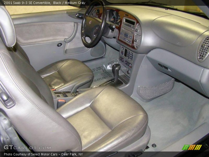 Black / Medium Gray 2001 Saab 9-3 SE Convertible