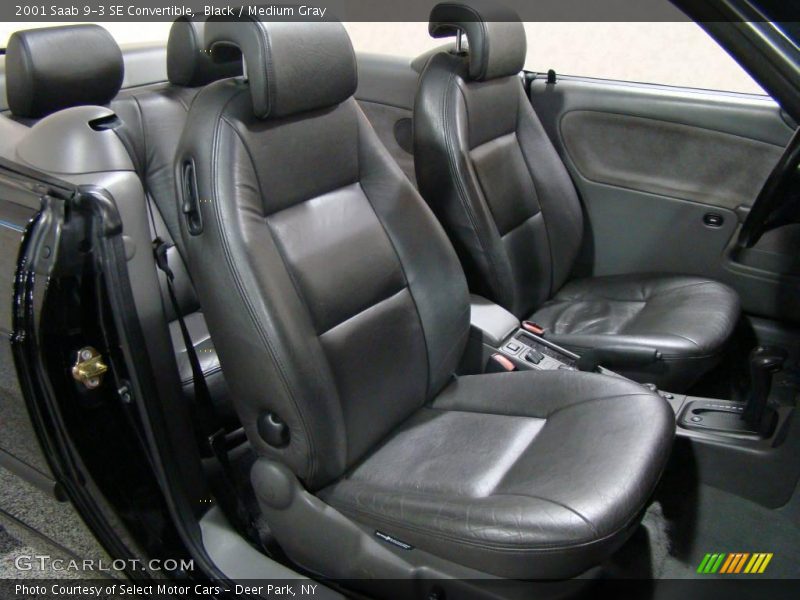 Black / Medium Gray 2001 Saab 9-3 SE Convertible