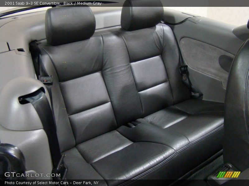 Black / Medium Gray 2001 Saab 9-3 SE Convertible