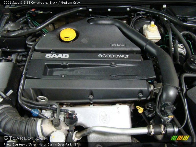 Black / Medium Gray 2001 Saab 9-3 SE Convertible