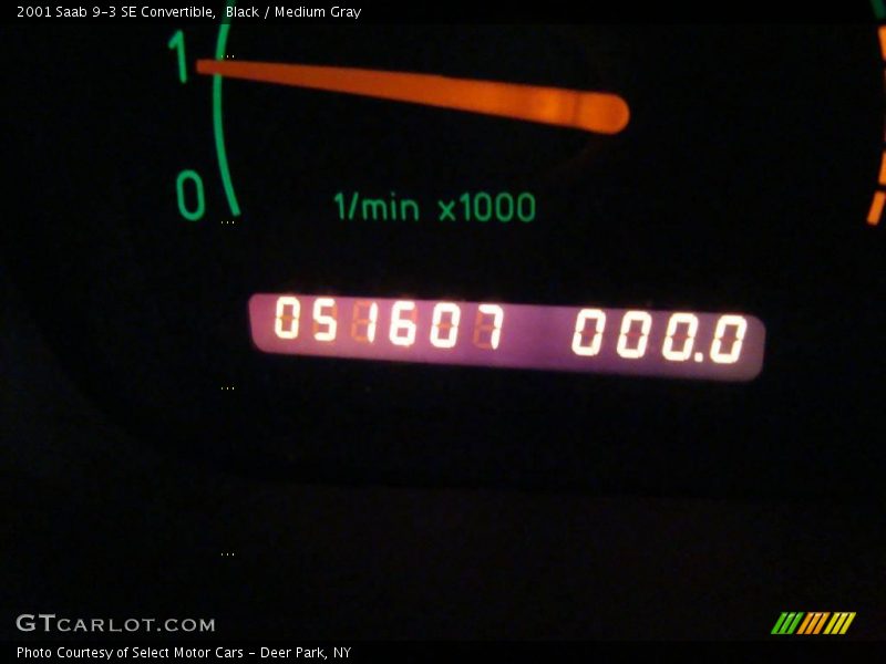 Black / Medium Gray 2001 Saab 9-3 SE Convertible