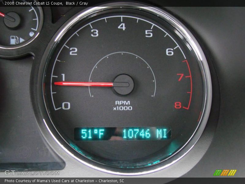 Black / Gray 2008 Chevrolet Cobalt LS Coupe