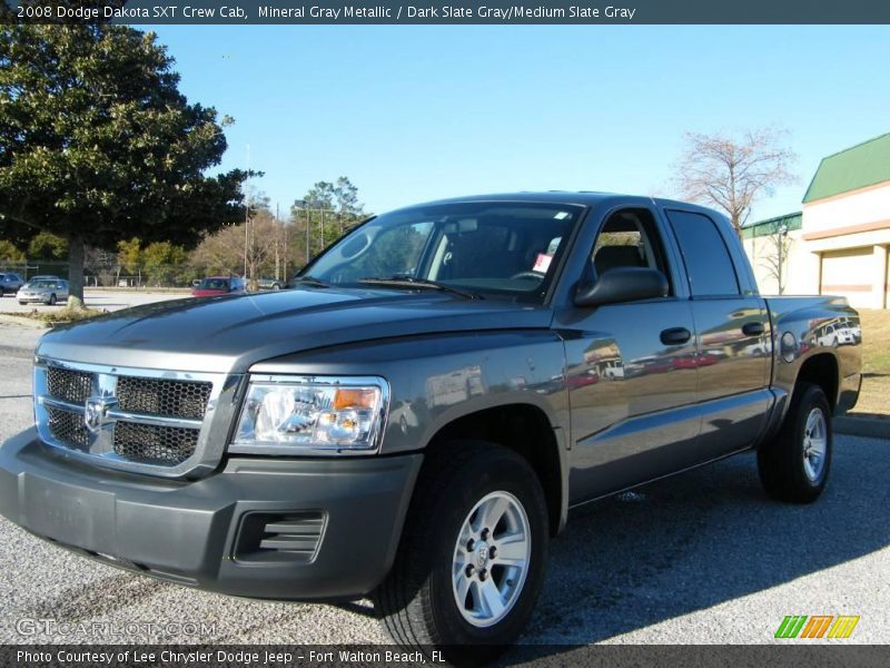 Mineral Gray Metallic / Dark Slate Gray/Medium Slate Gray 2008 Dodge Dakota SXT Crew Cab