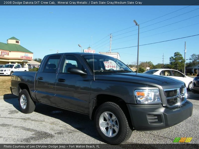 Mineral Gray Metallic / Dark Slate Gray/Medium Slate Gray 2008 Dodge Dakota SXT Crew Cab
