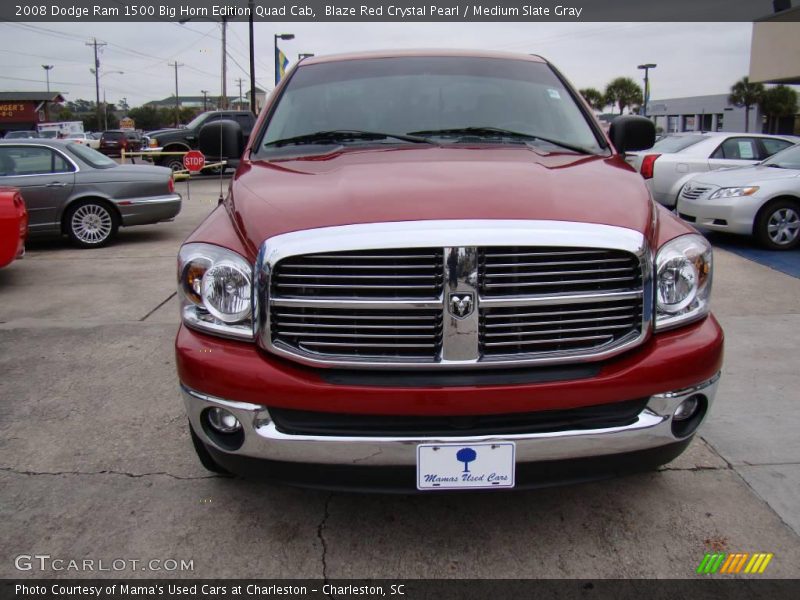 Blaze Red Crystal Pearl / Medium Slate Gray 2008 Dodge Ram 1500 Big Horn Edition Quad Cab