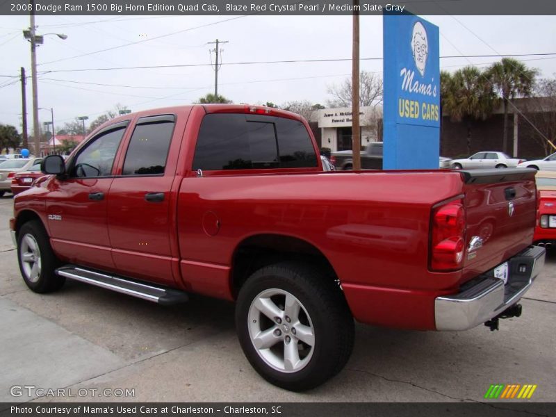 Blaze Red Crystal Pearl / Medium Slate Gray 2008 Dodge Ram 1500 Big Horn Edition Quad Cab