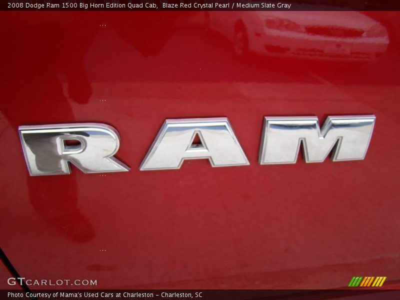 Blaze Red Crystal Pearl / Medium Slate Gray 2008 Dodge Ram 1500 Big Horn Edition Quad Cab