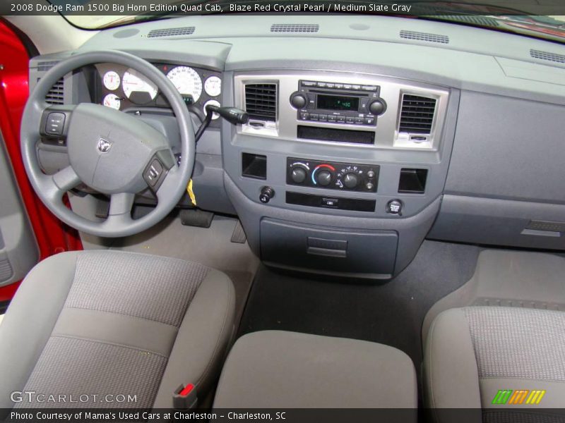 Blaze Red Crystal Pearl / Medium Slate Gray 2008 Dodge Ram 1500 Big Horn Edition Quad Cab