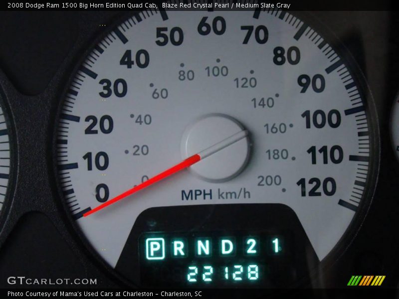 Blaze Red Crystal Pearl / Medium Slate Gray 2008 Dodge Ram 1500 Big Horn Edition Quad Cab