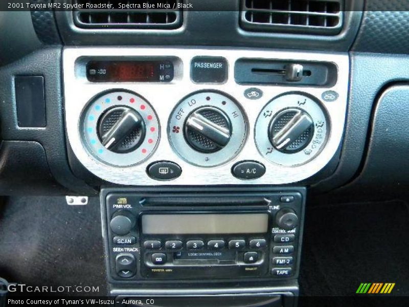 Spectra Blue Mica / Black 2001 Toyota MR2 Spyder Roadster