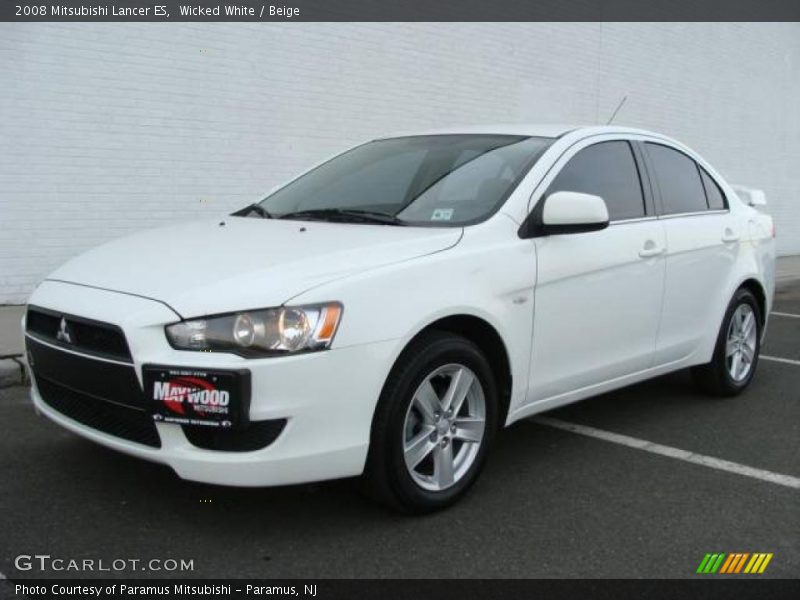 Wicked White / Beige 2008 Mitsubishi Lancer ES