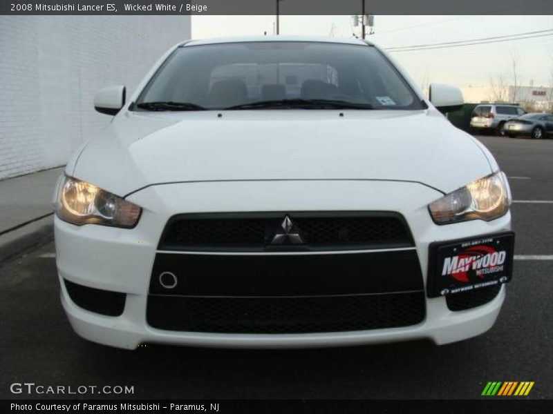 Wicked White / Beige 2008 Mitsubishi Lancer ES