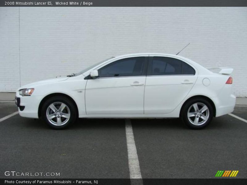 Wicked White / Beige 2008 Mitsubishi Lancer ES