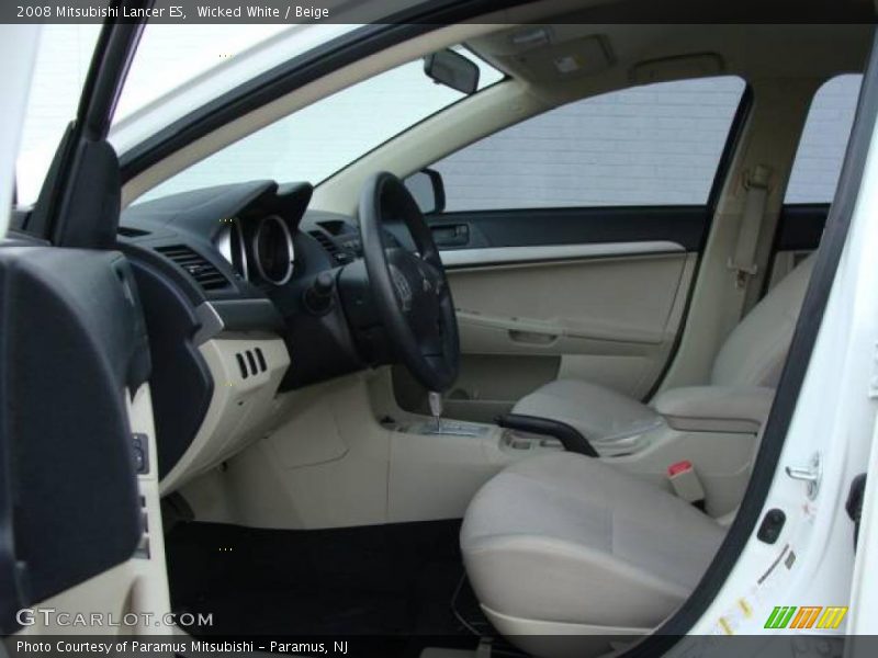 Wicked White / Beige 2008 Mitsubishi Lancer ES