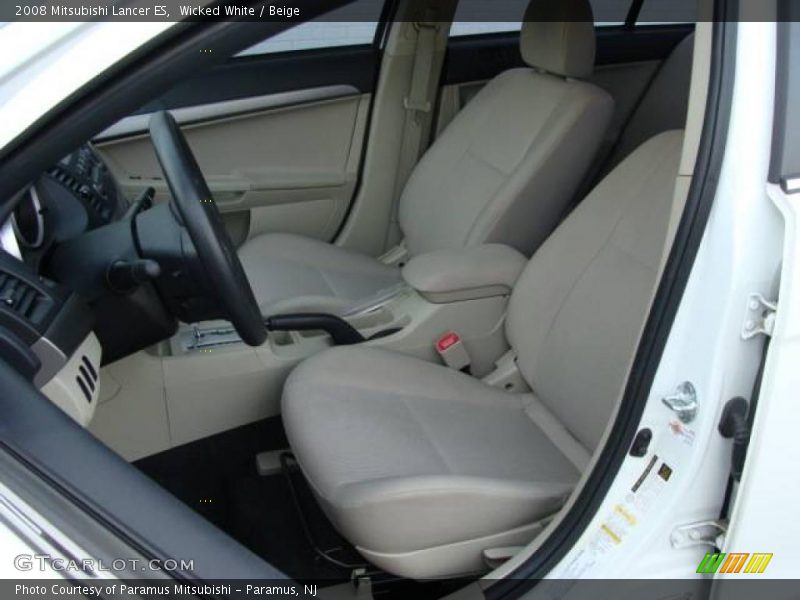 Wicked White / Beige 2008 Mitsubishi Lancer ES