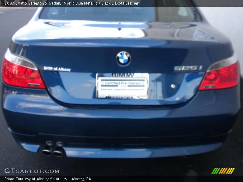 Mystic Blue Metallic / Black Dakota Leather 2007 BMW 5 Series 525i Sedan
