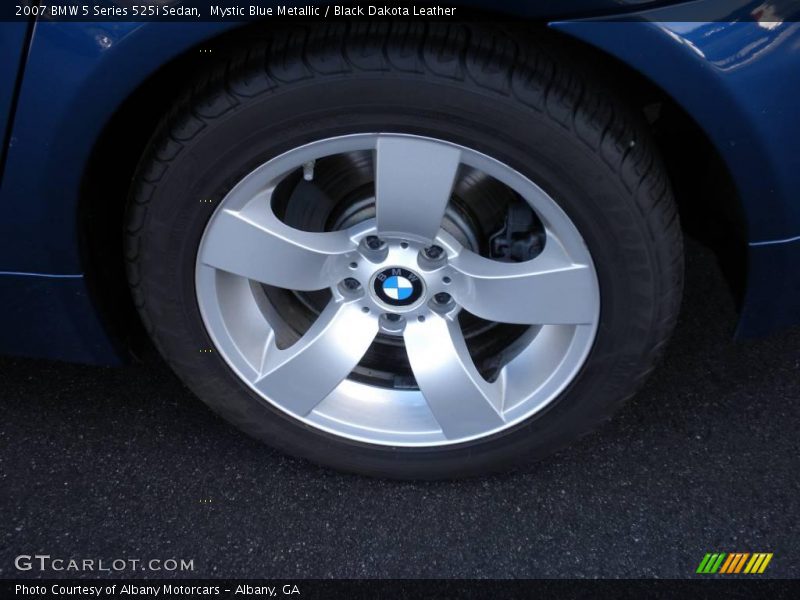 Mystic Blue Metallic / Black Dakota Leather 2007 BMW 5 Series 525i Sedan